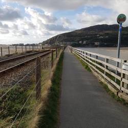 Approaching Barmouth by railway / cycle / foot bridge