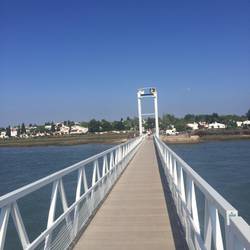 Bridge to island beach