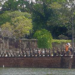 Entrance across the moat to the Temple