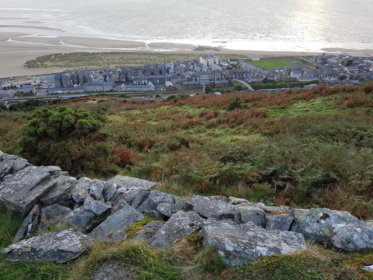 Barmouth from hills east of the town