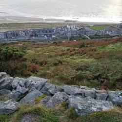 Barmouth from hills east of the town
