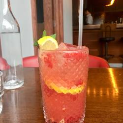 Berry drink at the distillery