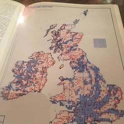 Synthetic map of chalk and limestone overlaid