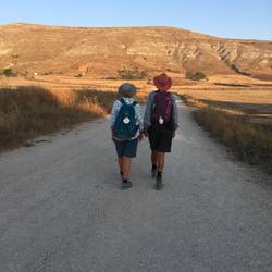 2 walkers in the early morning