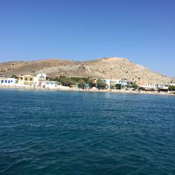 Pserimos harbour looking west