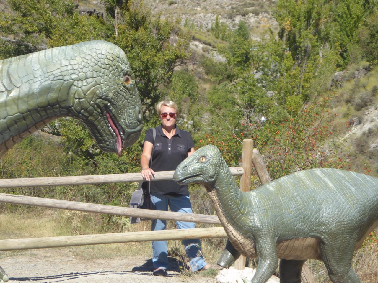 Granny meets the iguanodon family