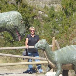 Granny meets the iguanodon family