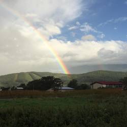 Rainbow on way to Utoro