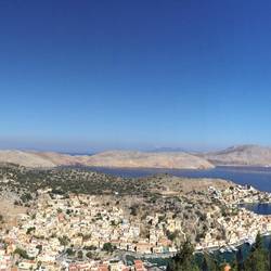 View from old castle of Symi town to the north