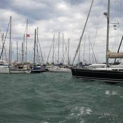 Selbst im Hafen stürmt es, wir lagen aber im Inneren sehr geschützt