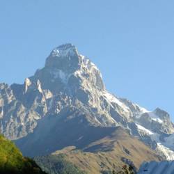Der Ushba Gletscher
