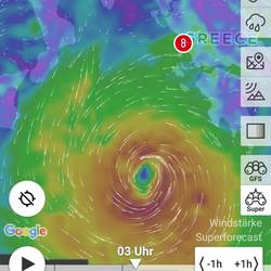 Der Medicane tobt im Süden der Peleponnes