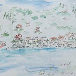 Der griechische Flair gemalt