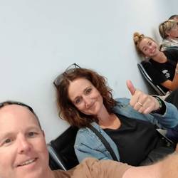 Waiting at Venice airport.