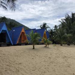 Unser Bungalow direkt am Strand