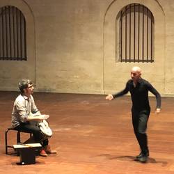 Improv tap and drum duet.
