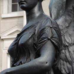 Bullet Holes in Statue from Revolt of 1920