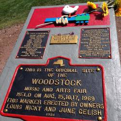 Woodstock Monument on the site of Yasgur's Farm.