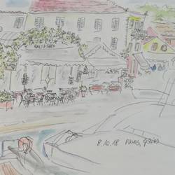 In Gaios liegt man direkt an der Uferpromenade