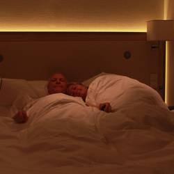 Ready for Bed in the Tiny Stateroom