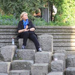 Glenda Sitting By the Pool