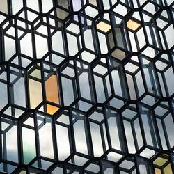 Individual random windows are coated differently, showing color.