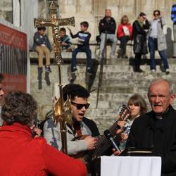An Evangelical Catholic Youth Group Holding a Rally