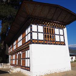 Haus beim Kyichu Lhakhang Tempel