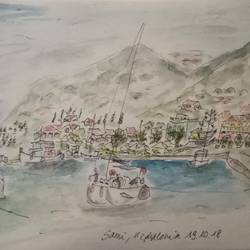 Sami ist ein wichtiger Fährhafen in Kefalonia