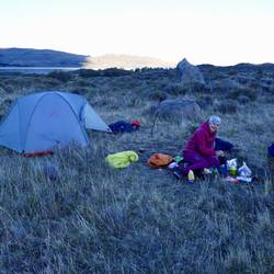 Und endlich ein Camp im Trockenen😁