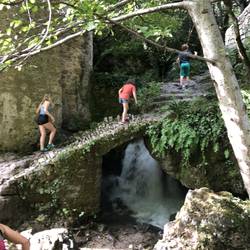 The Moulin de Foux (a medieval flour mill) at the bottom of the valley