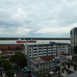 Blick von der Hostelterrasse