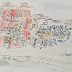 Fiskardho schmiegt sich malerisch um den Hafen