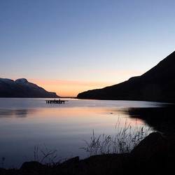 Sunrise on Reykjarfjord, Djupavik.