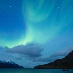 Early evening aurora, Djupavik.