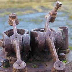 Rocker Arms of an old diesel motor, Eyri.