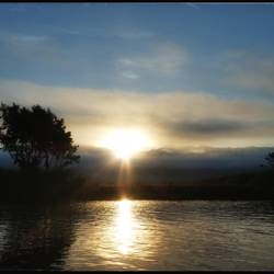 Sonnenaufgang über dem Inle See