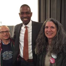 Bob Dardano, Delgado and me after the debate