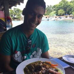 Chicken with coconut curry sauce and of course Jackson