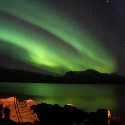 Us and the Northern Lights, Djupavik, Iceland