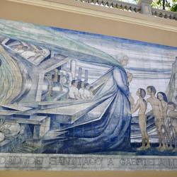 Gemälde auf dem Gabriela Mistral zu sehen ist