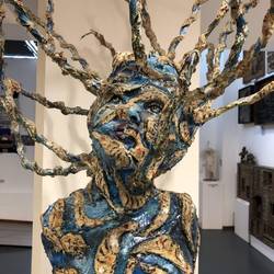 The full sculpture is amazing, but Lara especially loved the eyes.