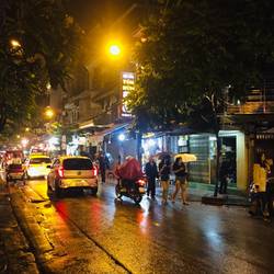 Hanoi by night and rain