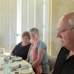 Awaiting dinner in the chateau