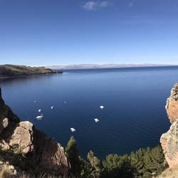 Blick vom Kalvarienberg über den See
