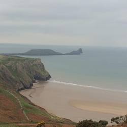 Across Rhossili to Worm's Head