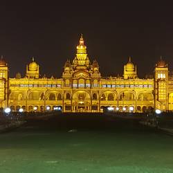 Nighttime at the palace