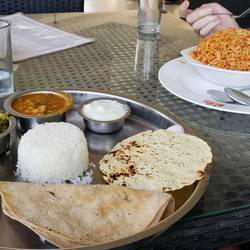 A traditional thali (set) lunch