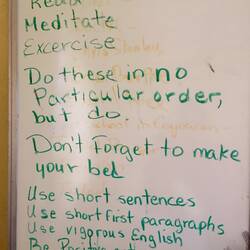 Don't forget to make your bed!