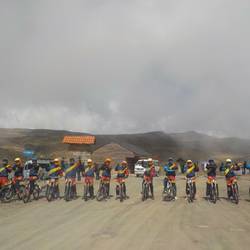 Start auf Höhe des Mont Blanc